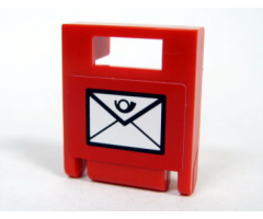 Container Box 2 x 2 x 2 Door with Slot and Mail Envelope Pattern (Sticker) - Set 7731