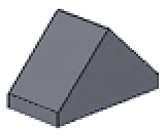 Slope 45 2 x 1 Double (Undetermined Underside Type)
