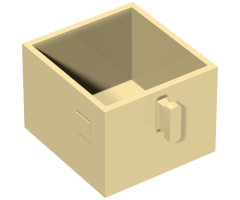 Duplo, Furniture Drawer 2 x 2 with Pull Handle