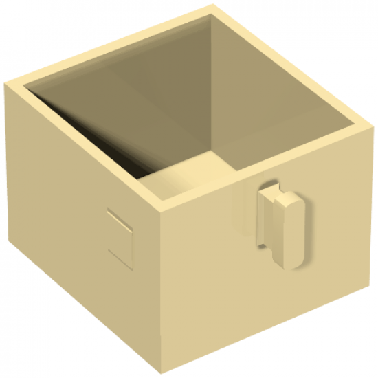 Duplo, Furniture Drawer 2 x 2 with Pull Handle