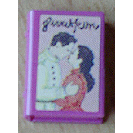 Minifigure, Utensil Book 2 x 3 with Man and Woman Kissing Pattern (Sticker) Sets 3108 / 3290