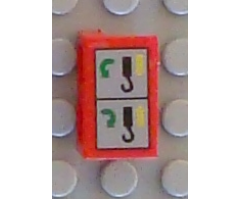 Panel 1 x 2 x 1 with Helicopter Hook Instructions Pattern (Sticker) - Set 8856