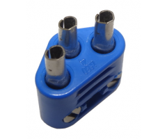 Electric, Connector, 3-Way Male Rounded with Hollow Pins