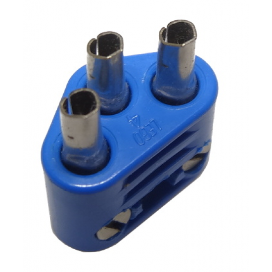 Electric, Connector, 3-Way Male Rounded with Hollow Pins