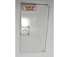 Door 1 x 4 x 6 with Stud Handle with Red 'DO NOT TAP ON GLASS' on White Background Pattern (Sticker) - Set 70912