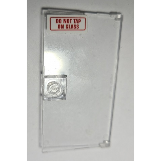Door 1 x 4 x 6 with Stud Handle with Red 'DO NOT TAP ON GLASS' on White Background Pattern (Sticker) - Set 70912