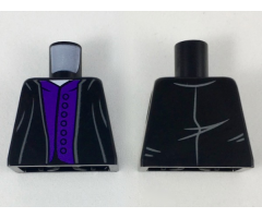Torso Robe over Dark Purple Vest with 7 Buttons Pattern