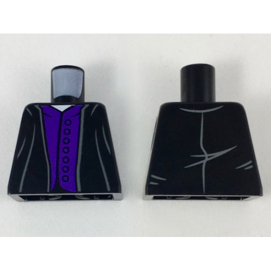 Torso Robe over Dark Purple Vest with 7 Buttons Pattern