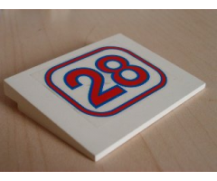 Slope 10 6 x 8 with '28' Pattern (Sticker) - Set 5521