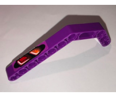 Technic, Liftarm 1 x 11.5 Double Bent Thick with Taillight Right Pattern (Sticker) - Set 8202