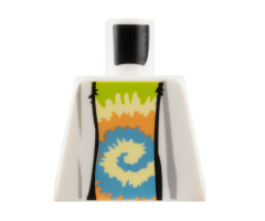 Torso Robe with Tie Dyed Shirt Pattern