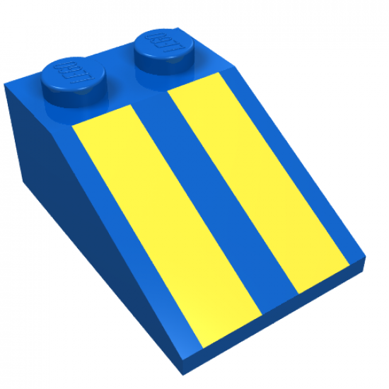 Slope 33 3 x 2 with Yellow Stripes Pattern