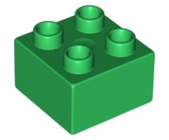 Duplo, Brick 2 x 2 with Number 1 Yellow Pattern
