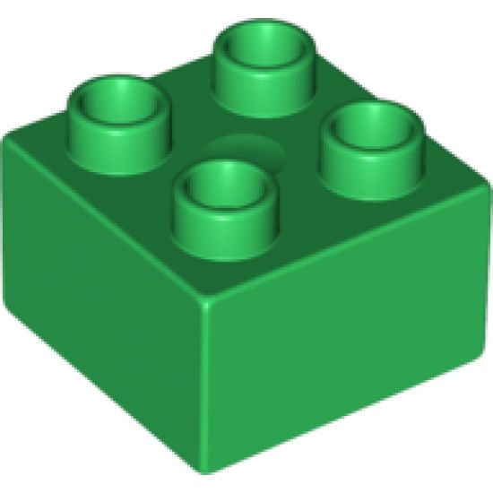 Duplo, Brick 2 x 2 with Number 1 Yellow Pattern