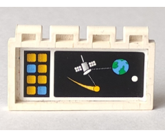 Hinge Train Gate 2 x 4 with Satellite Orbiting Earth Screen Pattern (Sticker) - Set 6458