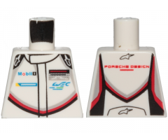 Torso Speed Champions with Mobil 1 and WEC Logo on Front, Porsche Design Logo on Back Pattern
