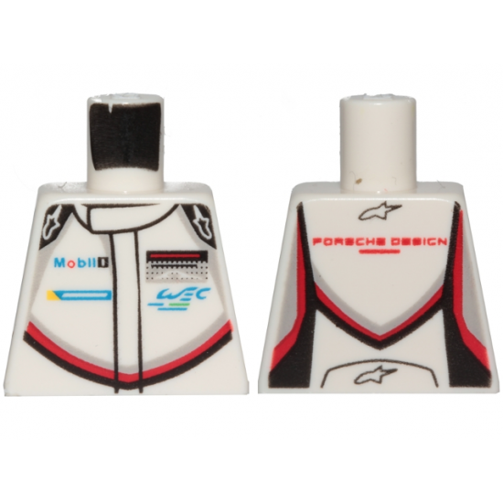 Torso Speed Champions with Mobil 1 and WEC Logo on Front, Porsche Design Logo on Back Pattern