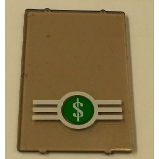 Glass for Window 1 x 4 x 5 with Dollar Sign '$' in Green Circle Pattern (Sticker) - Set 4854