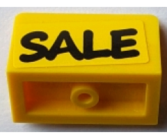 Panel 1 x 2 x 1 with Black 'SALE' on Yellow Background Pattern (Sticker) - Set 71016