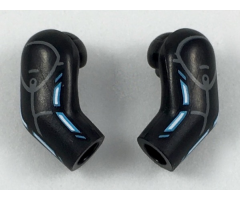 Arm, (Matching Left and Right) Pair with Blue Lines Pattern