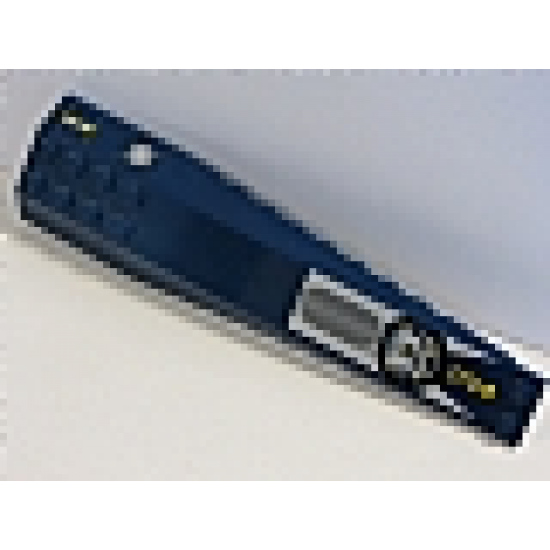 Wedge 16 x 4 Triple Curved with 'CTD-2', Silver Vent, Wiring, 'SECRET' and Silver Round Pattern Model Left Side (Stickers) - Set 8636