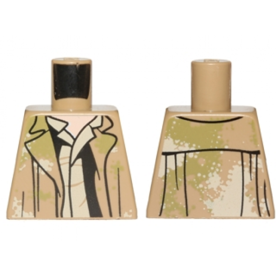 Torso Camouflage Open Jacket and Shirt Pattern (SW Han Solo Endor)