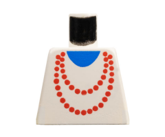 Torso Necklace Red and Blue Undershirt Pattern