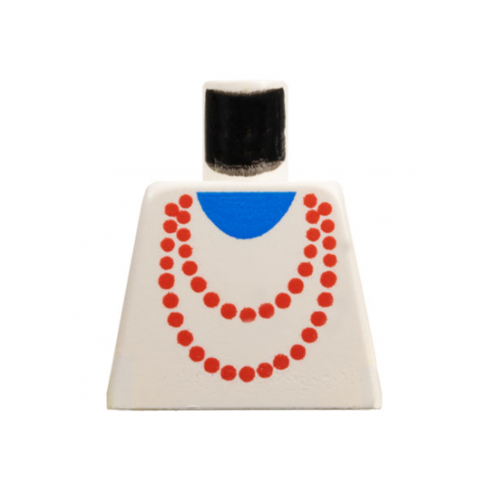 Torso Necklace Red and Blue Undershirt Pattern