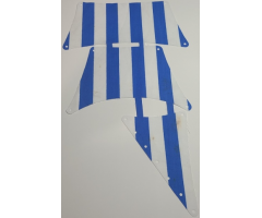Cloth Sail Assembly with Blue Thick Stripes Pattern