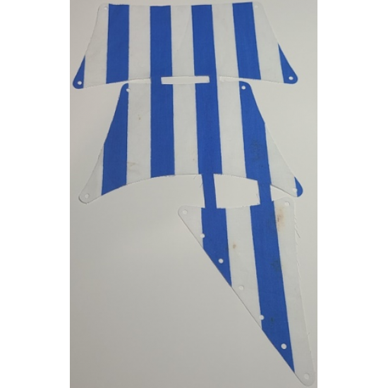 Cloth Sail Assembly with Blue Thick Stripes Pattern