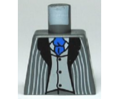 Torso Harry Potter Pinstripe Suit Jacket, Vest Light Bluish Gray, Blue Tie Pattern