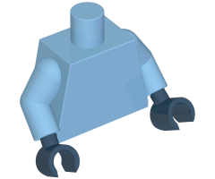 Torso Plain / Medium Blue Arms / Dark Blue Hands