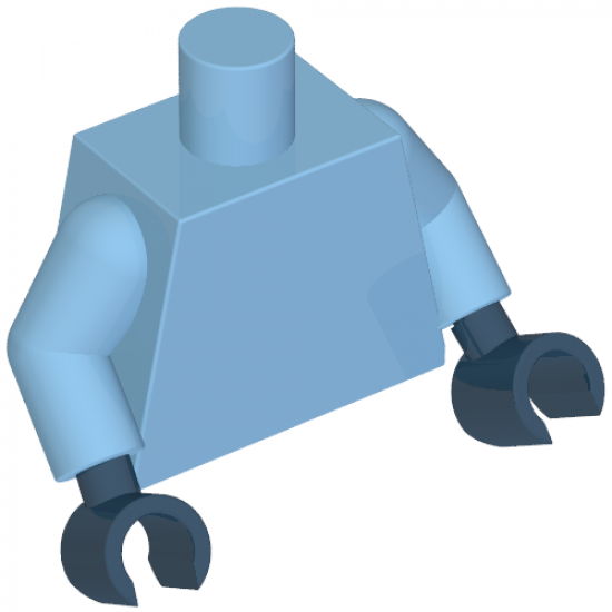 Torso Plain / Medium Blue Arms / Dark Blue Hands