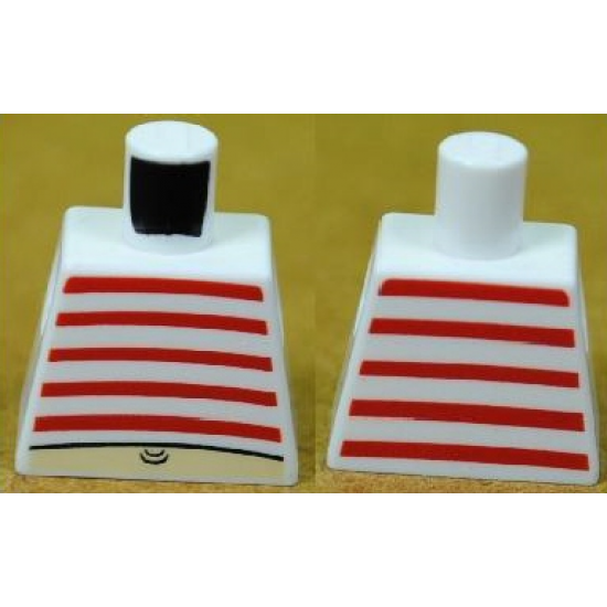Torso SpongeBob Red Stripes and Navel Pattern