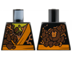 Torso Breaking Rocks and Orange Sash Pattern (Earth Ninja)