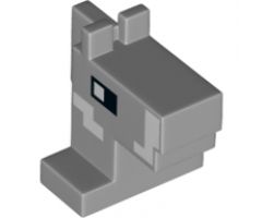 Animal, Body Part Creature Head Pixelated Horse with Cheek and Side of Nose Pattern (Minecraft Horse)