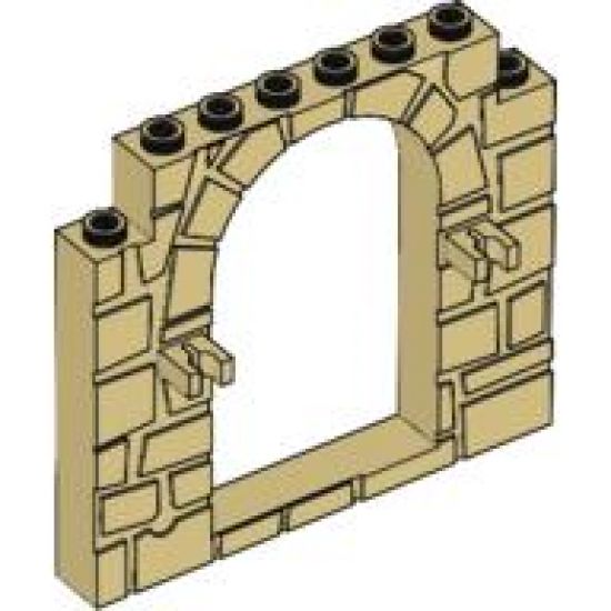 Door, Frame 1 x 8 x 6 with Stone Pattern and Clips