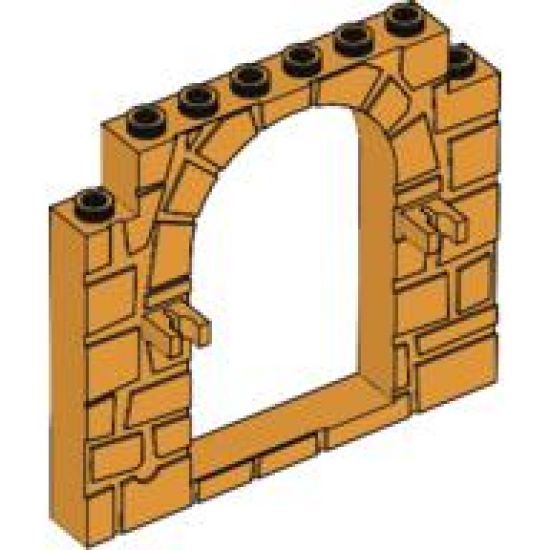 Door, Frame 1 x 8 x 6 with Stone Pattern and Clips