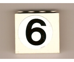 Panel 1 x 4 x 3 with '6' Pattern (Sticker) - Set 8842