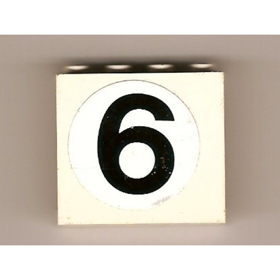 Panel 1 x 4 x 3 with '6' Pattern (Sticker) - Set 8842