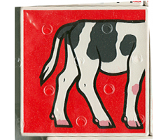 Duplo, Tile 2 x 2 x 1 with Cow Mosaic Picture 07 Pattern (Set 1078)