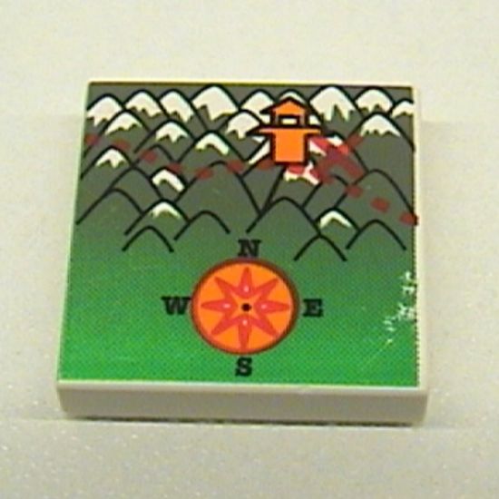 Tile 2 x 2 with Map Orient Mount Everest Pattern