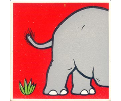 Duplo, Tile 2 x 2 x 1 with Elephant Mosaic Picture 07 Pattern (Set 1079)