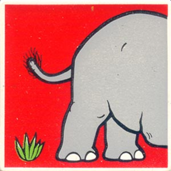 Duplo, Tile 2 x 2 x 1 with Elephant Mosaic Picture 07 Pattern (Set 1079)