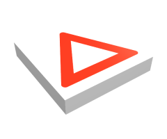 Tile 2 x 2 with Red Warning Triangle Pattern