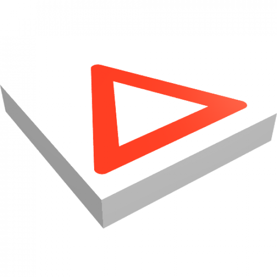 Tile 2 x 2 with Red Warning Triangle Pattern