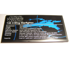 Tile 8 x 16 with Bottom Tubes with SW T-65 X-Wing Starfighter Pattern (Sticker) - Set 10240