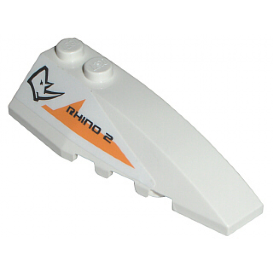 Wedge 6 x 2 Right with 'RHINO 2' Pattern (Sticker) - Set 7699