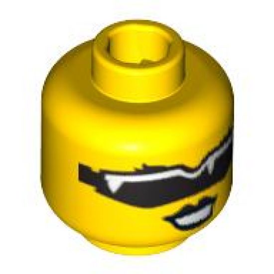 Minifigure, Head Female with Black Sunglasses and Black Lips Pattern - Blocked Open Stud