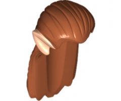 Minifigure, Hair Long Straight with Light Nougat Elf Ears Pattern